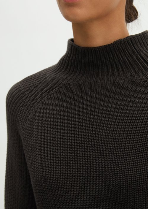 Regular-Fit Knit Sweater — Black