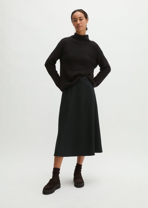 Regular-Fit Knit Sweater — Black