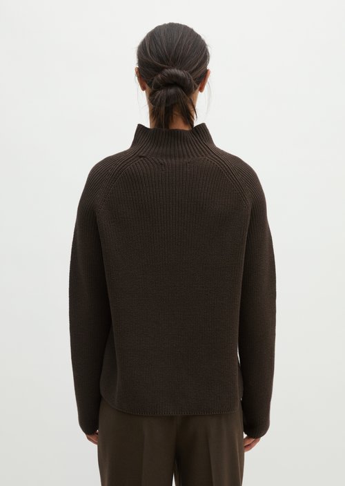 Regular-Fit Knit Sweater — Burnt Coffee