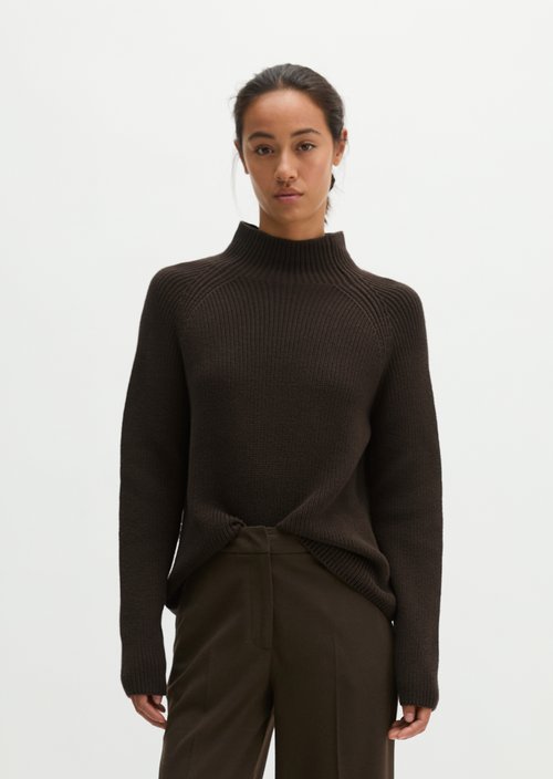 Regular-Fit Knit Sweater — Burnt Coffee