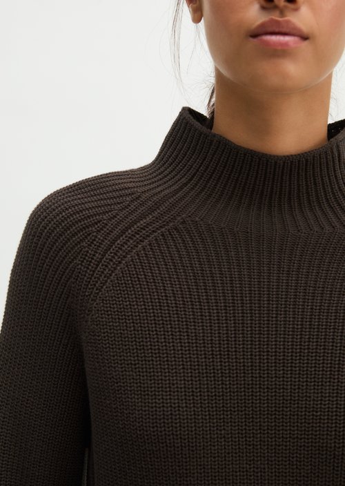 Regular-Fit Knit Sweater — Burnt Coffee