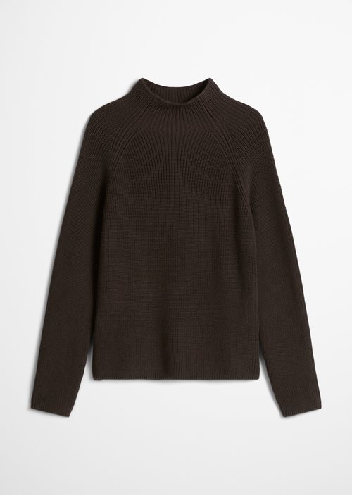 Regular-Fit Knit Sweater — Burnt Coffee
