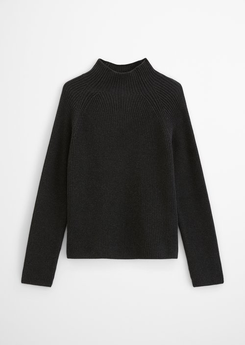 Regular-Fit Knit Sweater — Coal Grey Melange