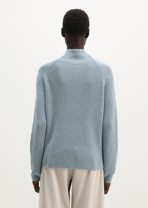 Regular-Fit Knit Sweater — Glacial Blue