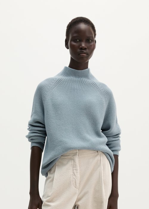 Regular-Fit Knit Sweater — Glacial Blue