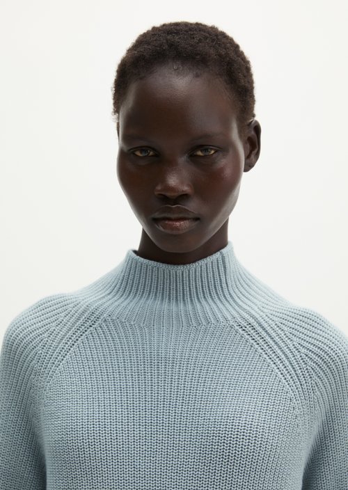 Regular-Fit Knit Sweater — Glacial Blue
