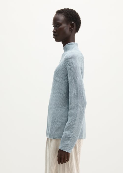 Regular-Fit Knit Sweater — Glacial Blue