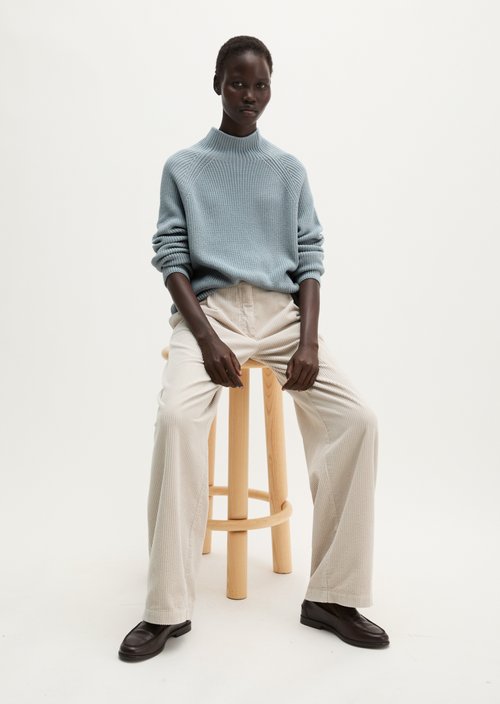 Regular-Fit Knit Sweater — Glacial Blue