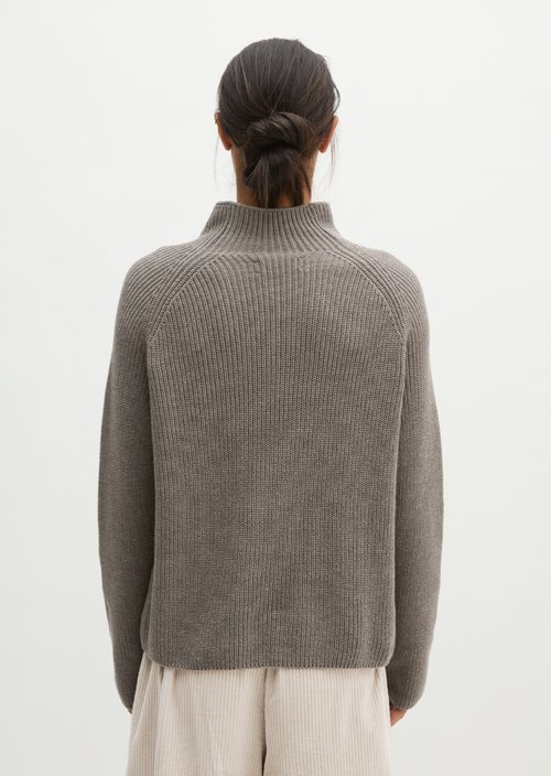 Regular-Fit Knit Sweater — Stone Taupe Melange
