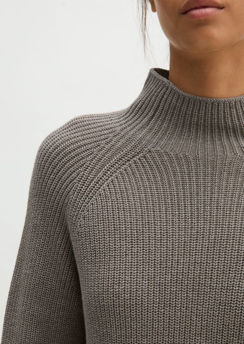 Regular-Fit Knit Sweater — Stone Taupe Melange