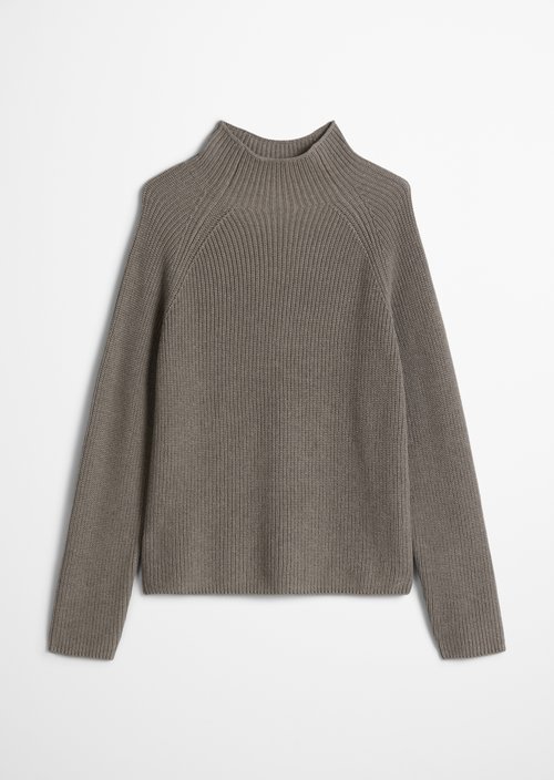Regular-Fit Knit Sweater — Stone Taupe Melange