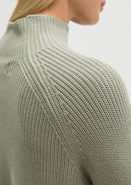 Strickpullover regular Smooth Sage in Detailansicht