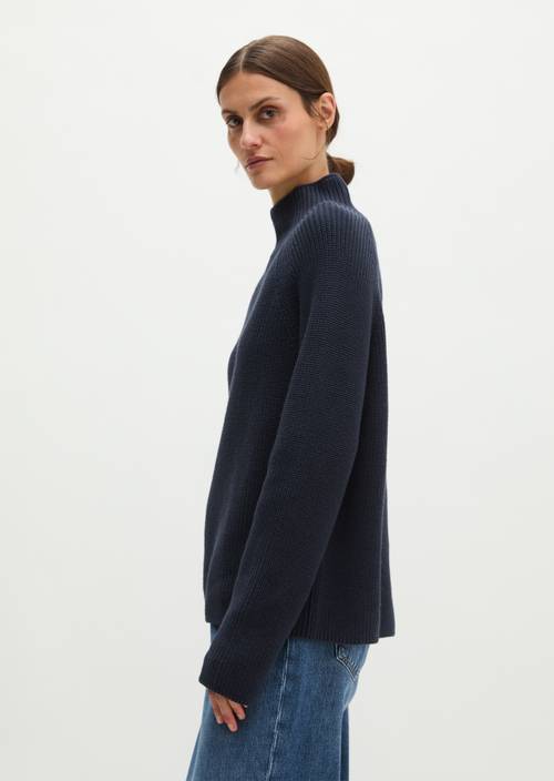 Strickpullover regular Maritime Blue in Detailansicht