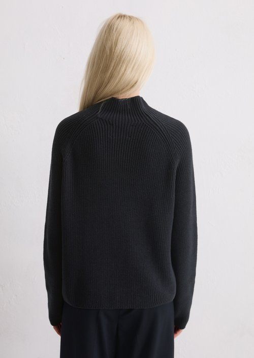 Regular-Fit Knit Sweater — Deep Night Blue