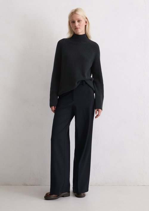 Regular-Fit Knit Sweater — Deep Night Blue