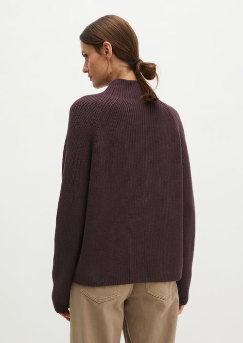 Regular-Fit Knit Sweater — Black Cherry
