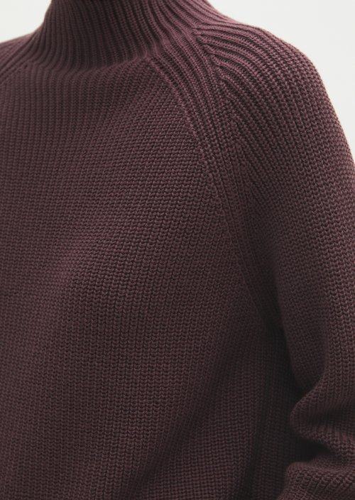 Regular-Fit Knit Sweater — Black Cherry