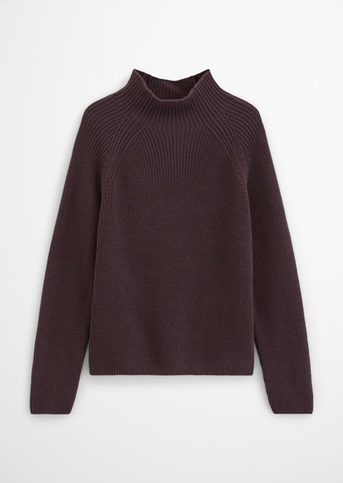 Regular-Fit Knit Sweater — Black Cherry