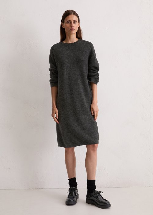 Relaxed knit dress — Dark Grey Melange