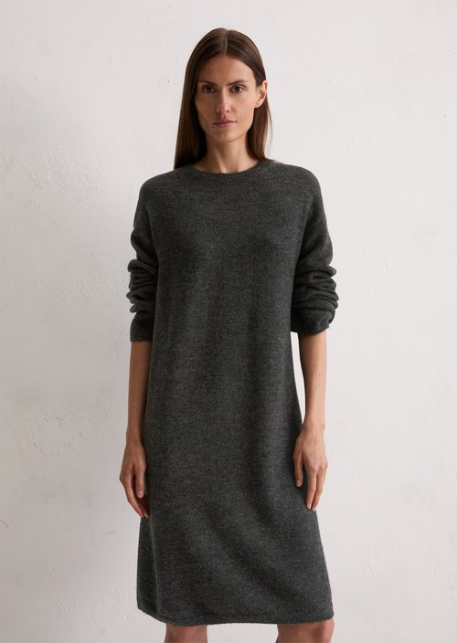 Relaxed knit dress — Dark Grey Melange