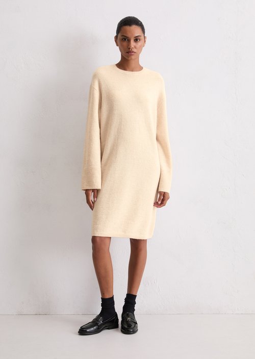 Relaxed knit dress — Light Oat