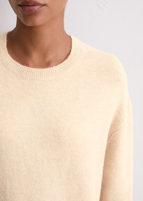 Relaxed knit dress — Light Oat