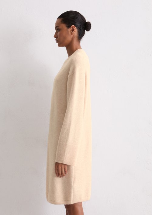 Relaxed knit dress — Light Oat