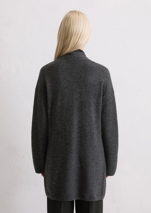 Relaxed cardigan — Dark Grey Melange