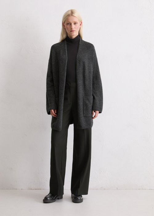Relaxed cardigan — Dark Grey Melange