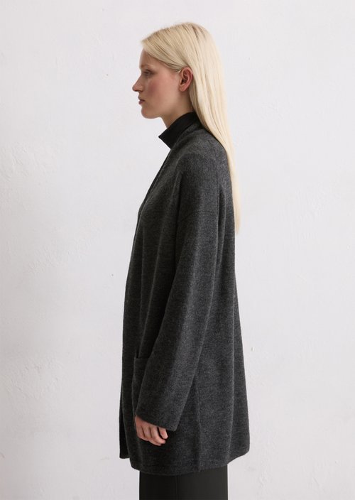 Relaxed cardigan — Dark Grey Melange