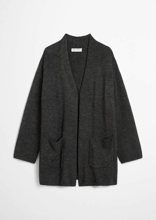 Relaxed cardigan — Dark Grey Melange