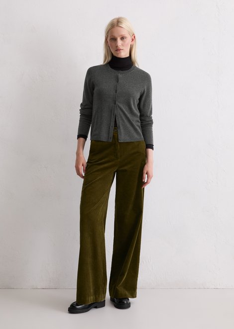 Marc O'Polo Cardigan slim, Damen, grau, Gr. xl, 50% Schurwolle, 33% Viskose, 17% Polyamid