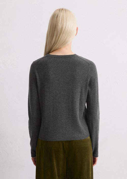 Cardigan slim — Dark Grey Melange