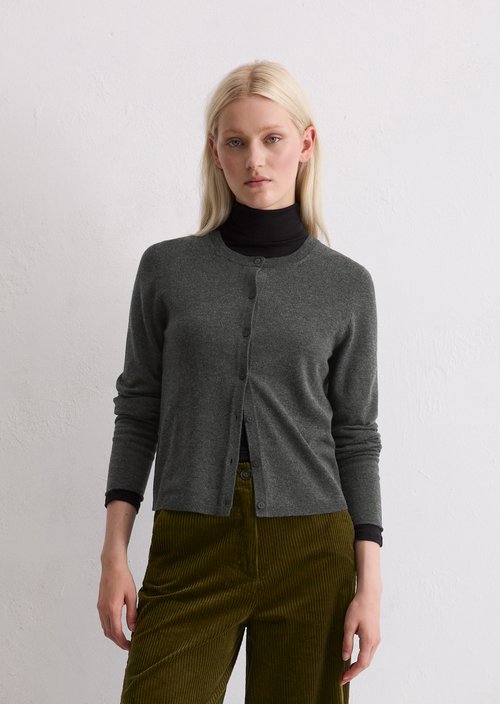 Cardigan slim — Dark Grey Melange