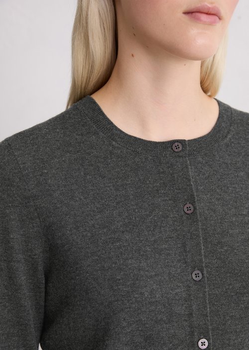 Cardigan slim — Dark Grey Melange