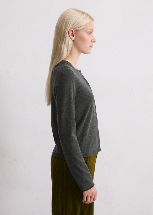 Cardigan slim — Dark Grey Melange