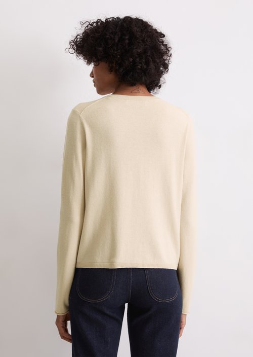 Cardigan slim — Light Oat
