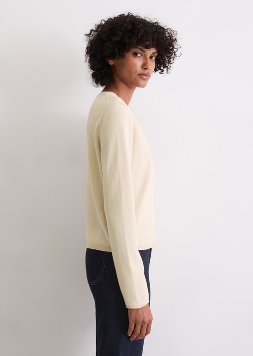 Cardigan slim — Light Oat