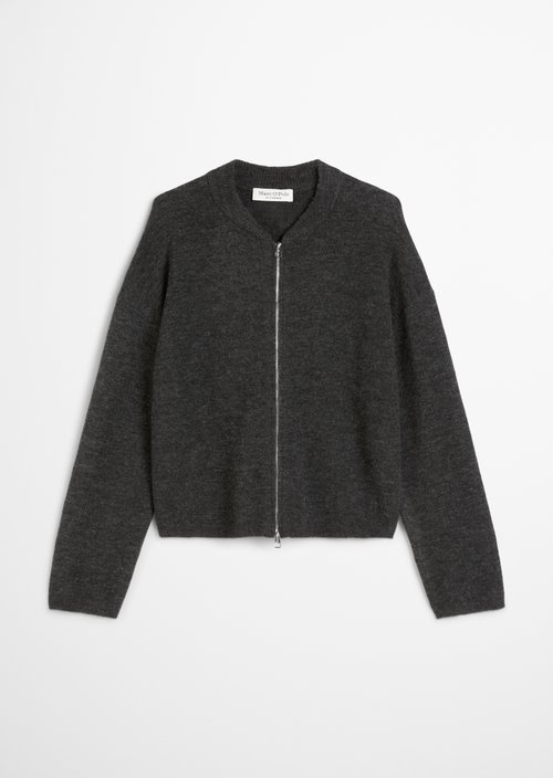 Knitted blouson loose — Dark Grey Melange