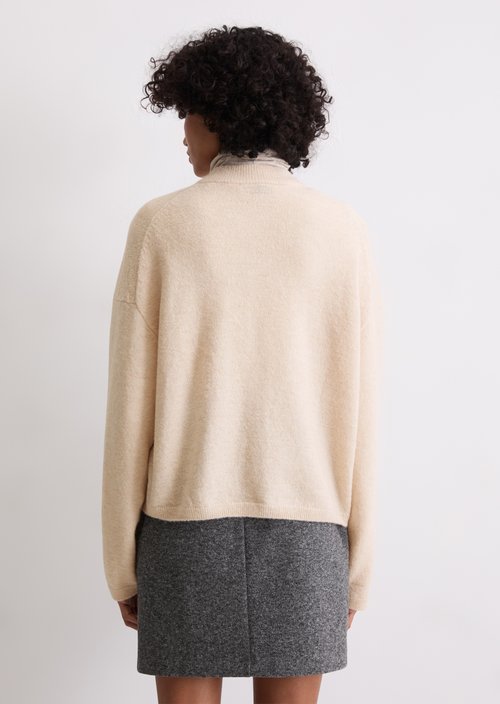 Knitted blouson loose — Light Oat