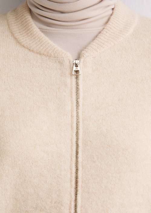 Knitted blouson loose — Light Oat