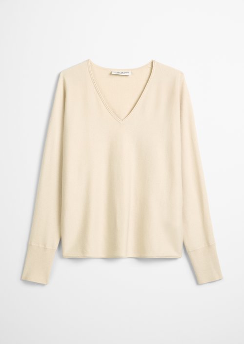 Oversized fine knit sweater — Light Oat