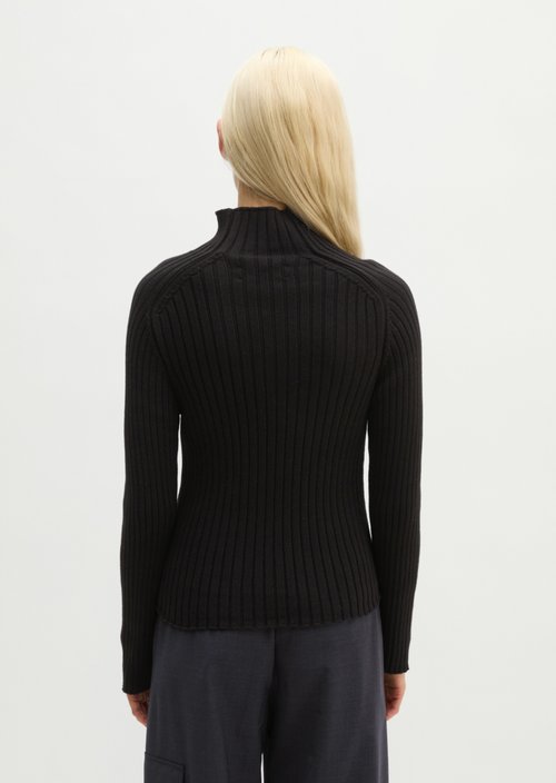 Turtleneck sweater slim — Black