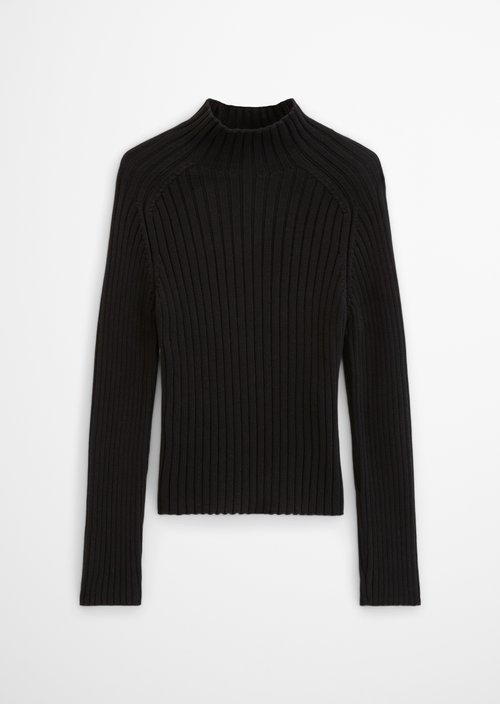 Turtleneck sweater slim — Black