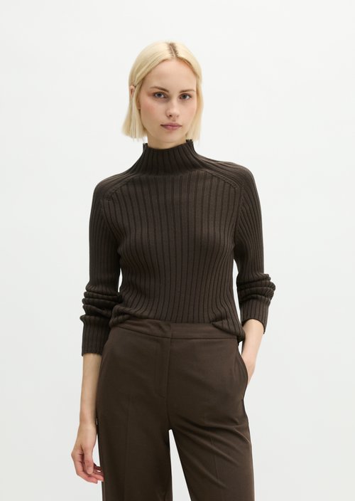 Turtleneck sweater slim — Burnt Coffee