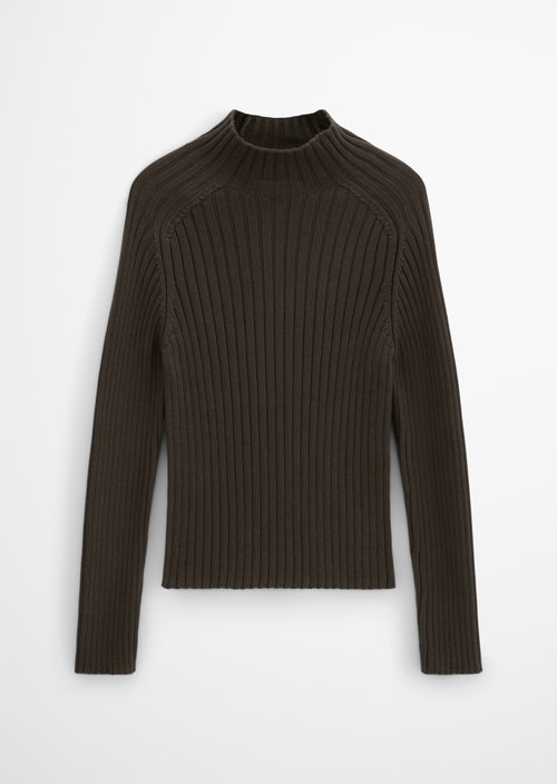 Turtleneck sweater slim — Burnt Coffee