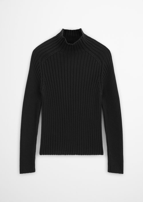 Turtleneck sweater slim — Coal Grey Melange