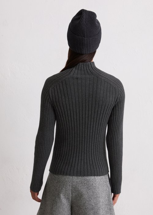Turtleneck sweater slim — Dark Grey Melange