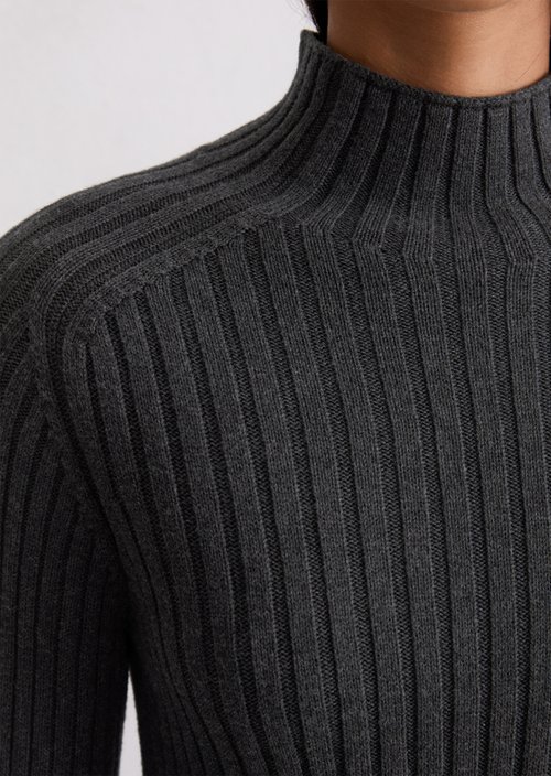Turtleneck sweater slim — Dark Grey Melange
