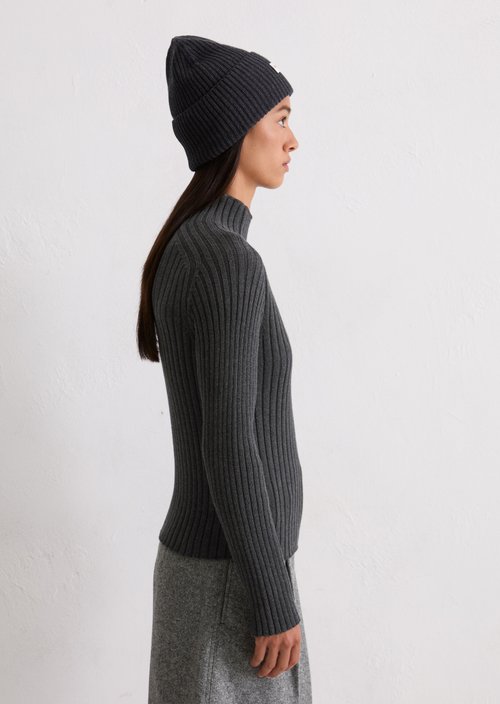 Turtleneck sweater slim — Dark Grey Melange